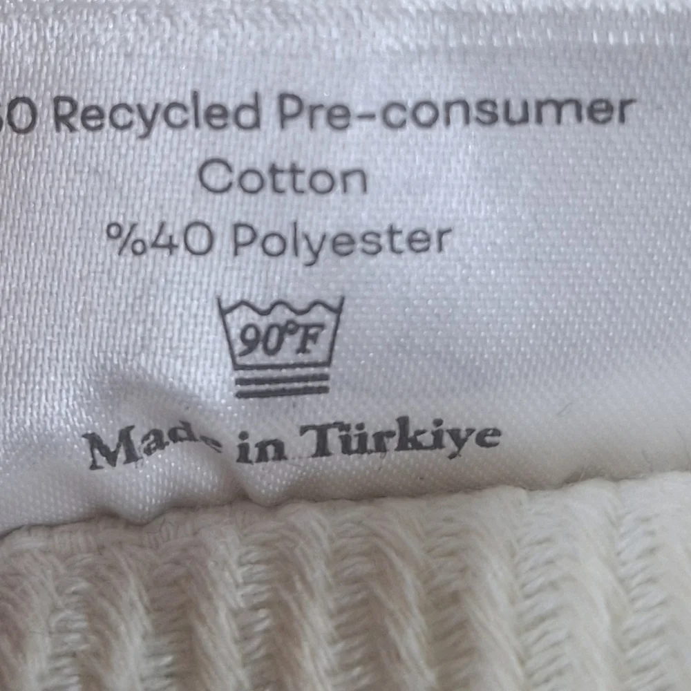 NWT Smyrna Turkish Blue &  Cream Bath Throw Blanket ( Approx 60x50) - Picture 3 of 4